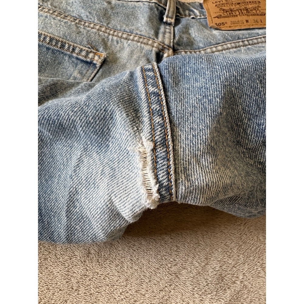 Vintage‎ Levis 505 Men's 36x30 Orange Tab Jeans Regular Straight - Picture 9 of 10